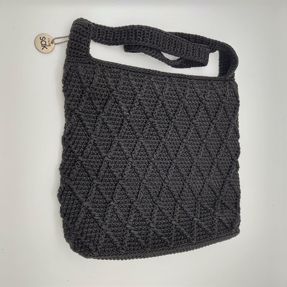 The Sak Black Knit Crocheted Handbag - Picture 3 of 4